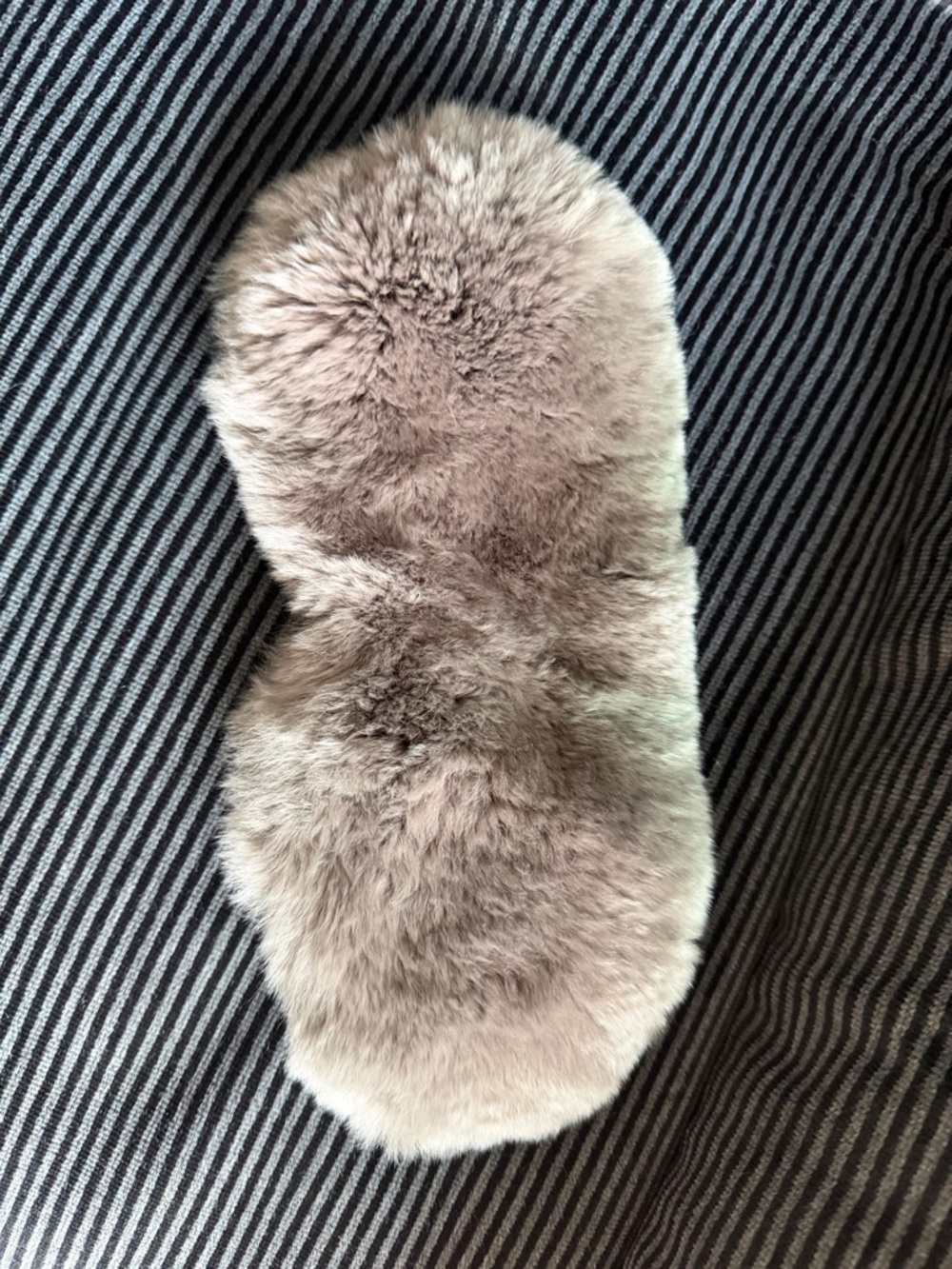 Yves Salomon Rabbit Fur Silk lined Eye Mask